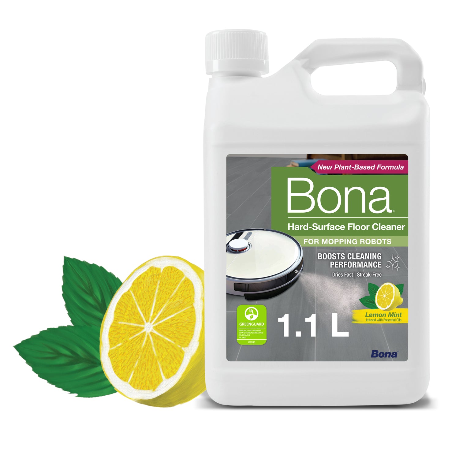 Concentré nettoyant Bona pour sols durs 2, 5L Parfum citron-menthe